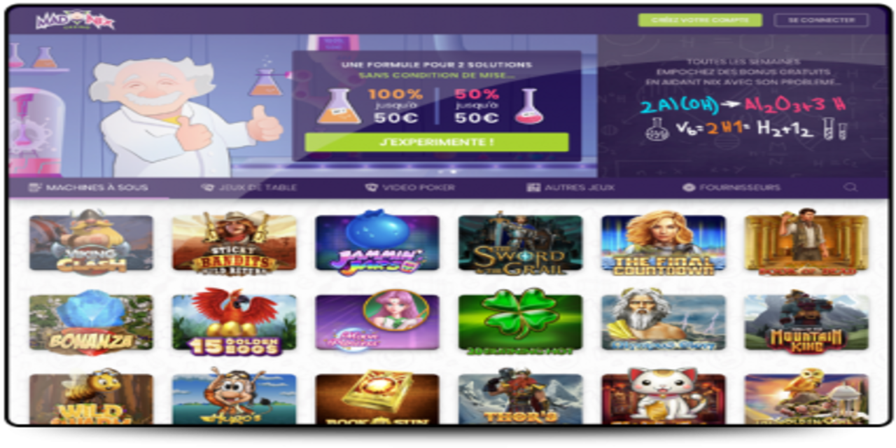 jouer sur madnix casino sur mobile